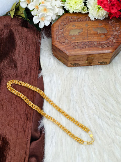 Men’s Elite Gold-Plated Chain – Modern Heavy-Style Design