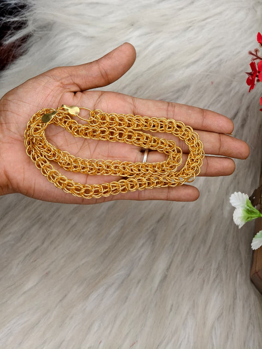 Men’s Elite Gold-Plated Chain – Modern Heavy-Style Design