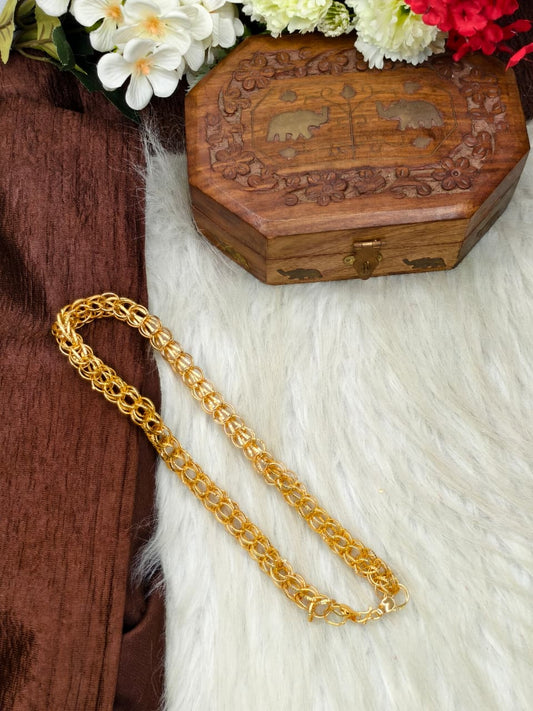 Men’s Elite Gold-Plated Chain – Modern Heavy-Style Design