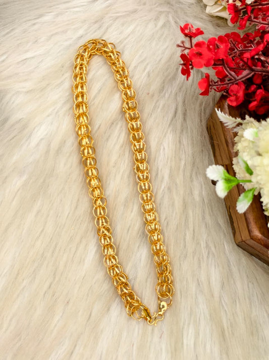 Men’s Elite Gold-Plated Chain – Modern Heavy-Style Design