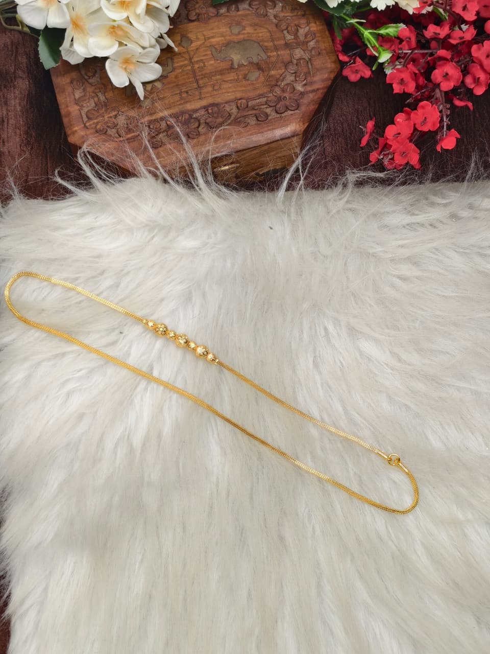 Mugappu chain (1Gram Gold plated) Plain Model