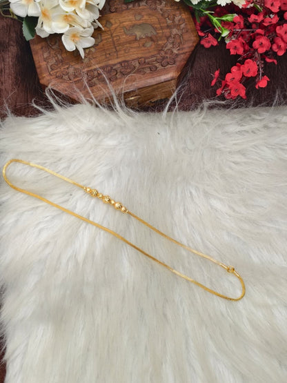 Mugappu chain (1Gram Gold plated) Plain Model