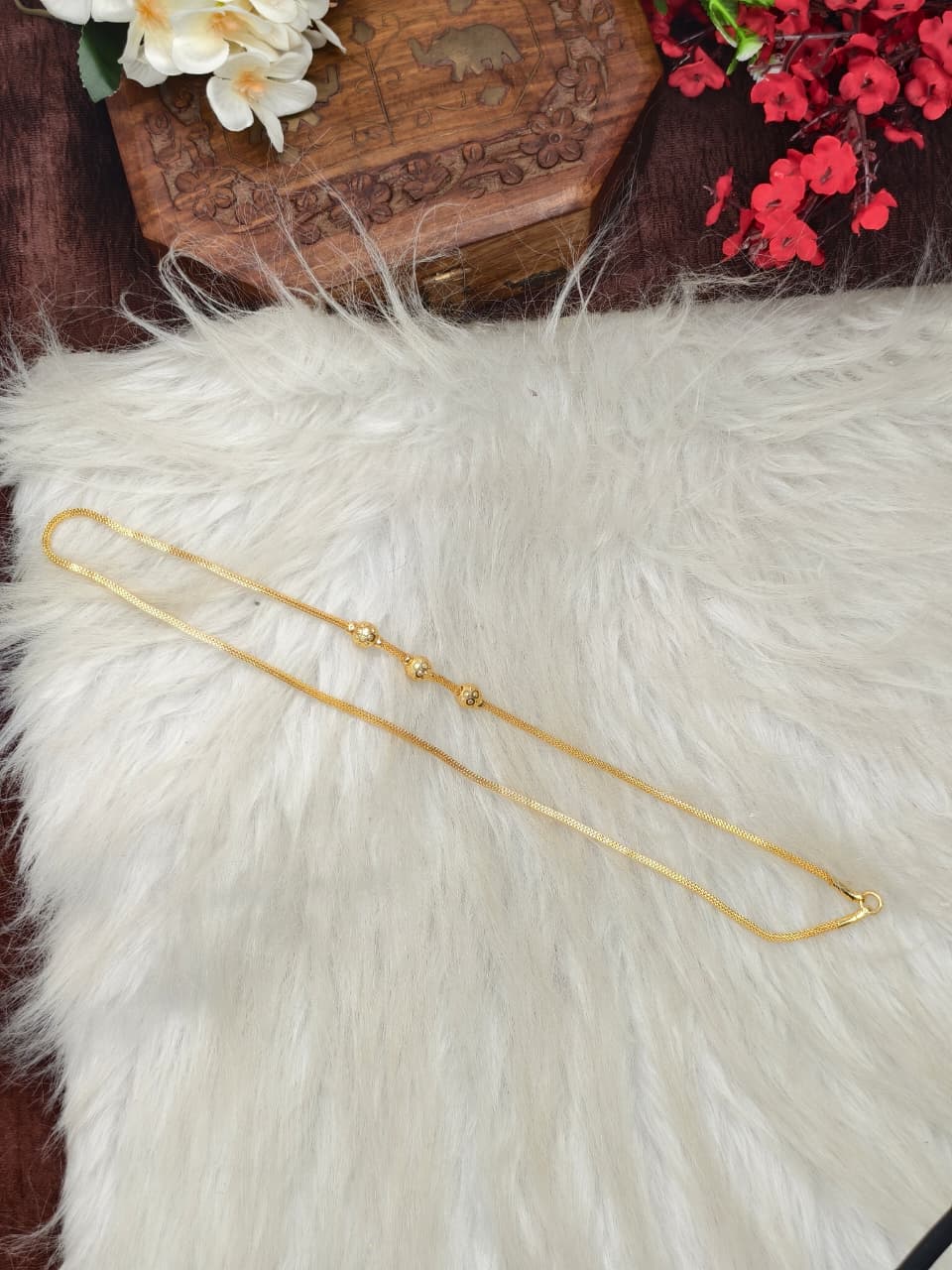 Mugappu chain (1Gram Gold plated) Plain Model