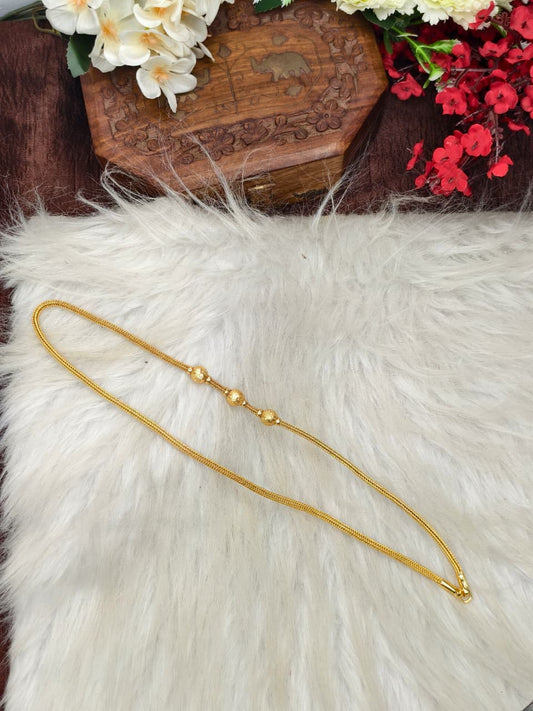 Mugappu chain (1Gram Gold plated) Plain Model