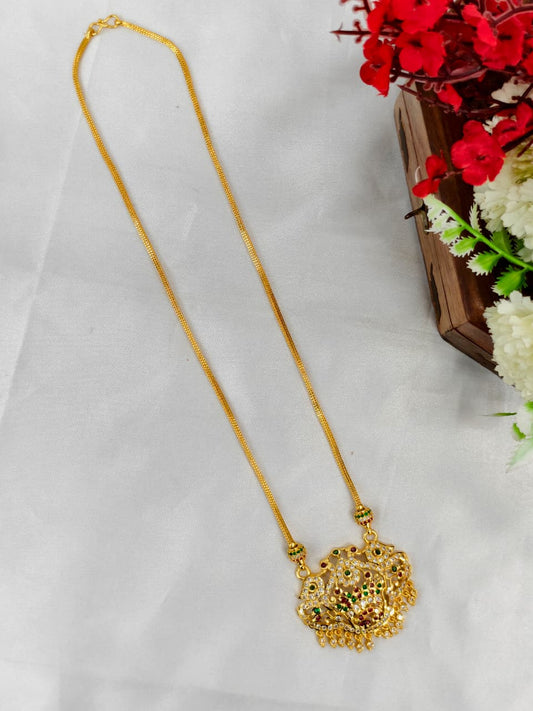 Women's Micro Dollar Chain – 1 Gram Gold Plated Pendant Chain