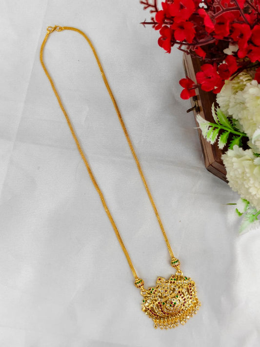 Women's Micro Dollar Chain – 1 Gram Gold Plated Pendant Chain