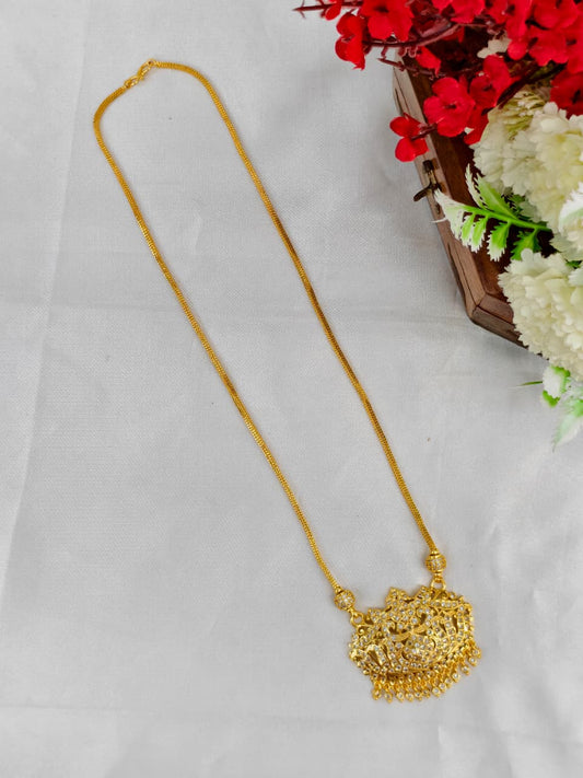 Women's Micro Dollar Chain – 1 Gram Gold Plated Pendant Chain