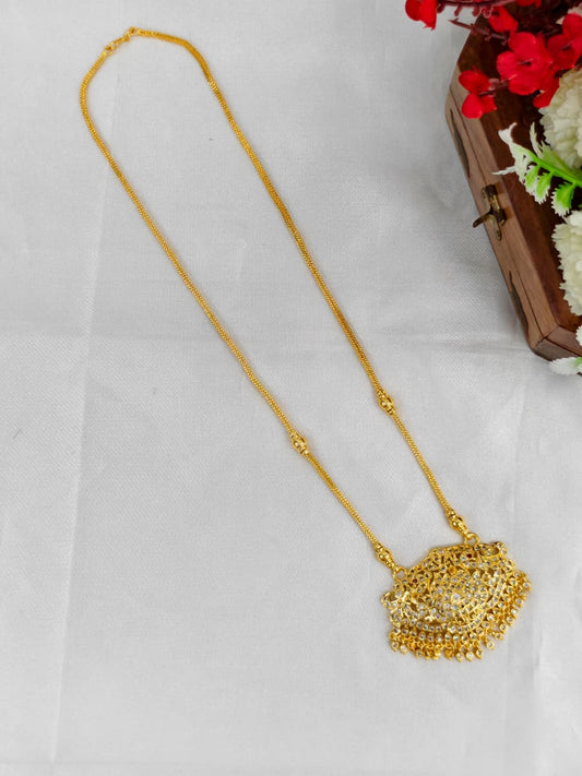 Women's Micro Dollar Chain – 1 Gram Gold Plated Pendant Chain
