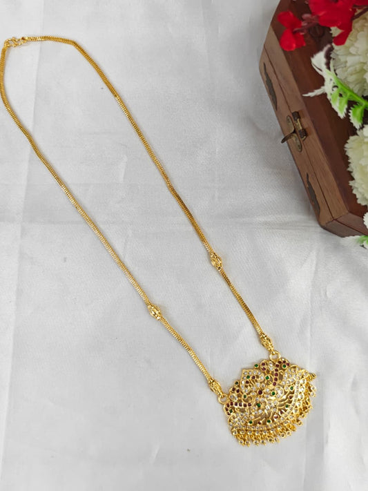 Women's Micro Dollar Chain – 1 Gram Gold Plated Pendant Chain