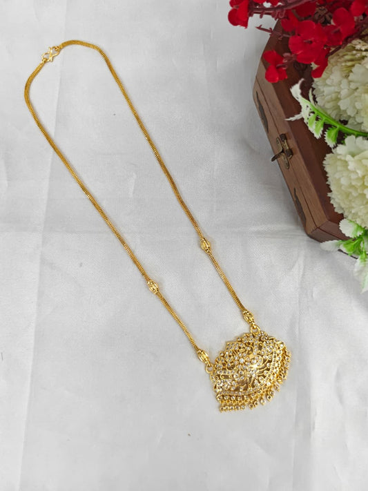 Women's Micro Dollar Chain – 1 Gram Gold Plated Pendant Chain