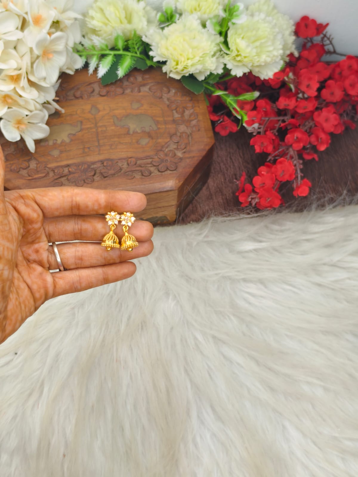 Instagram Trending (1Gram gold Plated) Jhumki Model-21