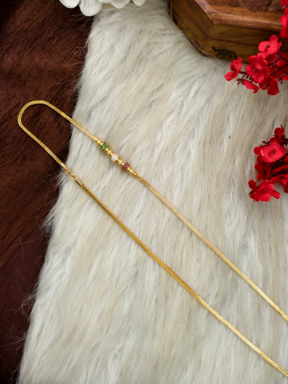 30 Inch Micro Plated Traditional Mugappu Chain