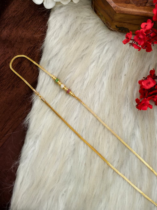 30 Inch Micro Plated Traditional Mugappu Chain