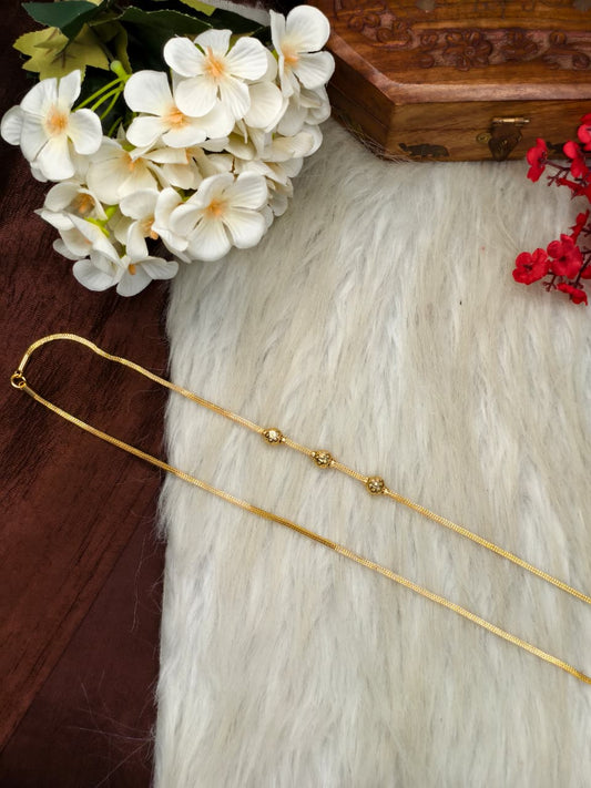 30 Inch Micro Plated Traditional Mugappu Chain