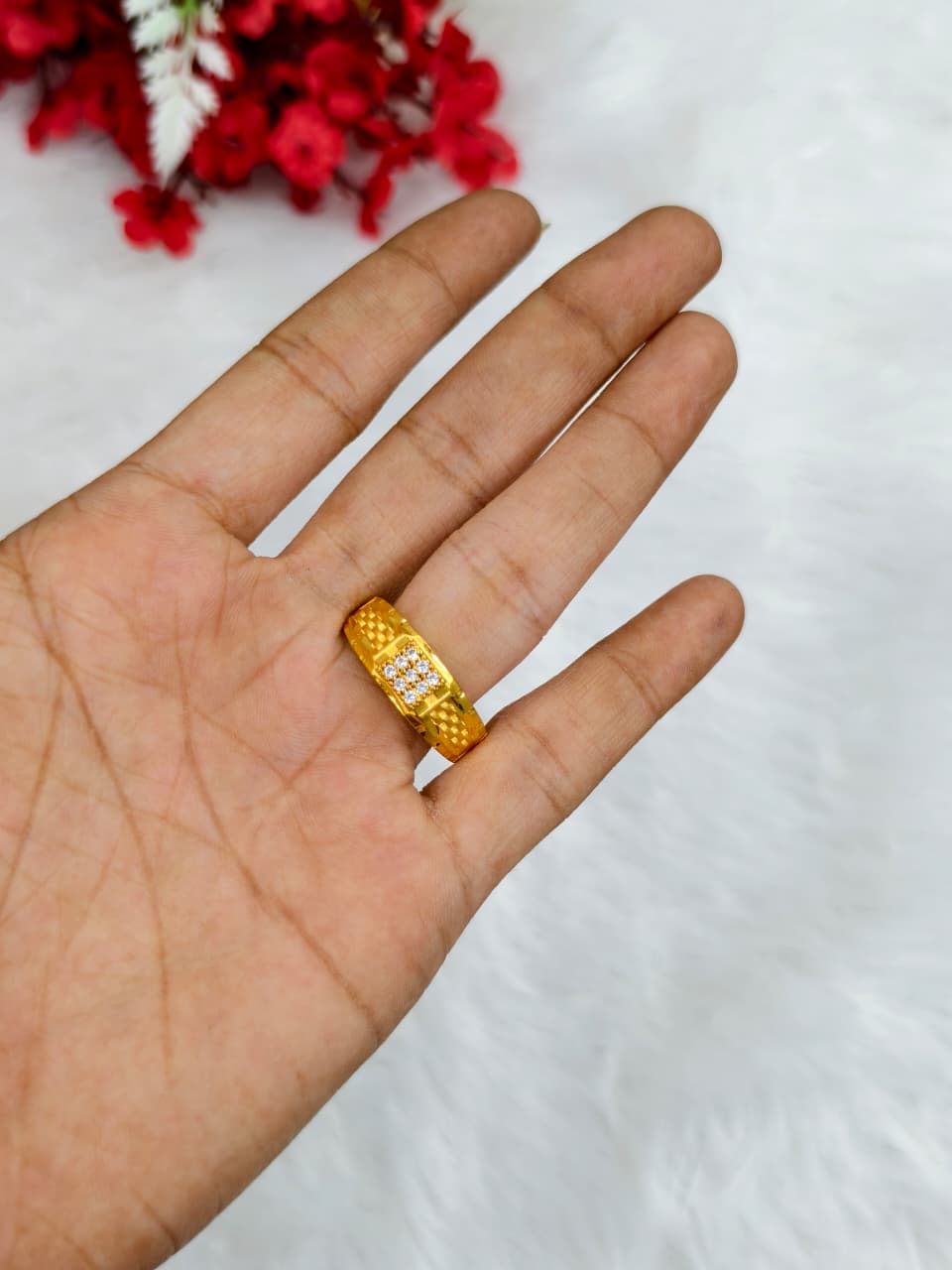 ✨ Men’s 1 Gram Gold Ring – Matte Finish ✨