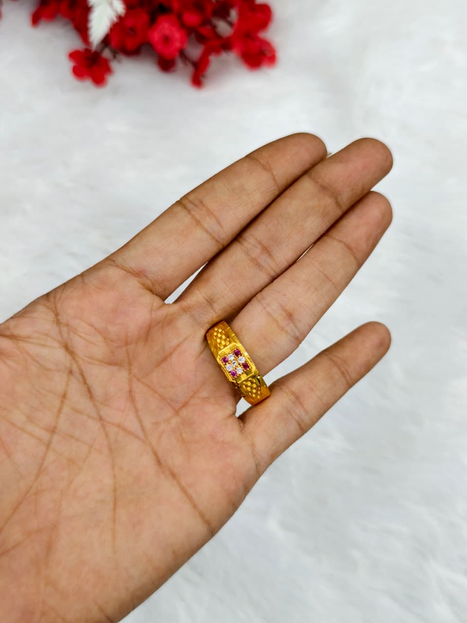 ✨ Men’s 1 Gram Gold Ring – Matte Finish ✨