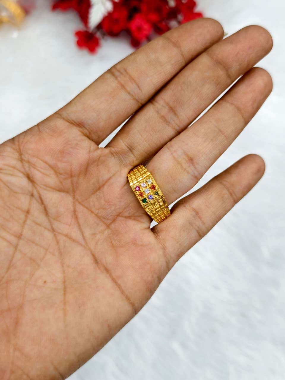 ✨ Men’s 1 Gram Gold Ring – Matte Finish ✨