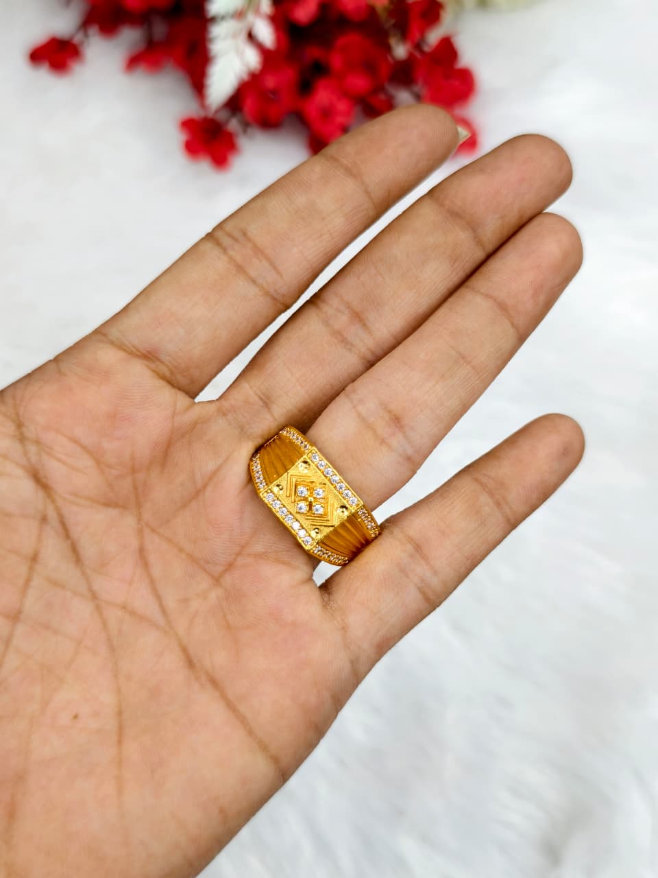 ✨ Men’s 1 Gram Gold Ring – Matte Finish ✨