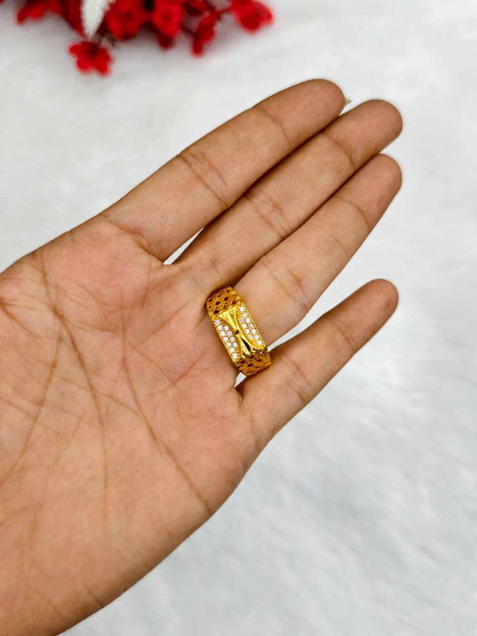 ✨ Men’s 1 Gram Gold Ring – Matte Finish ✨
