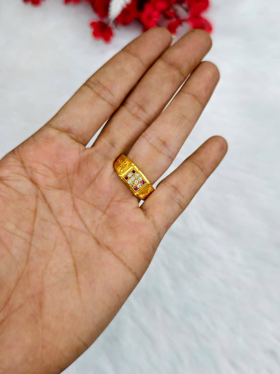✨ Men’s 1 Gram Gold Ring – Matte Finish ✨