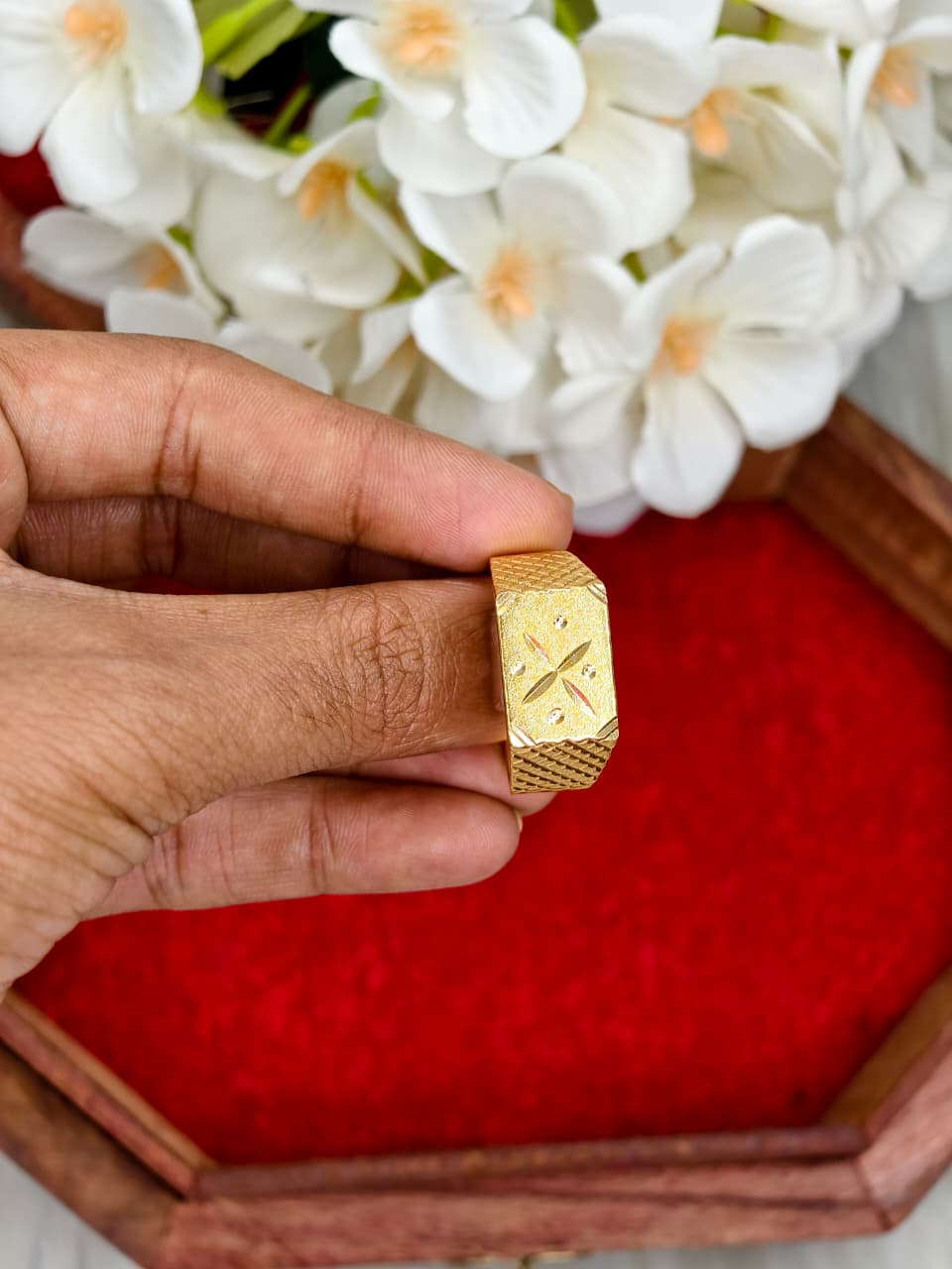 ✨ Men’s 1 Gram Gold Ring – Matte Finish ✨