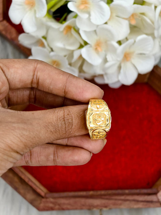 ✨ Men’s 1 Gram Gold Ring – Matte Finish ✨