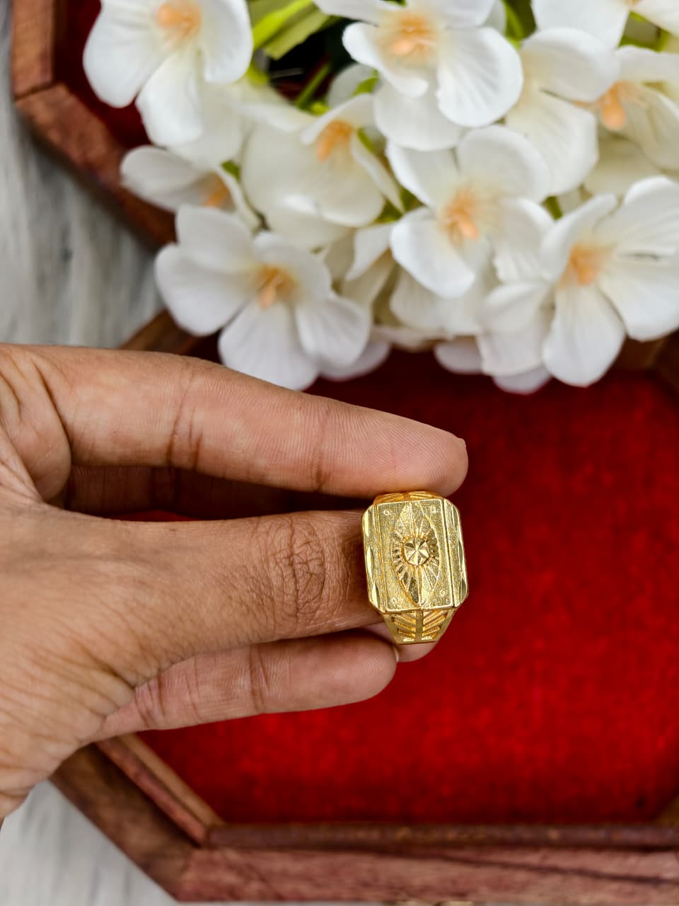 ✨ Men’s 1 Gram Gold Ring – Matte Finish ✨