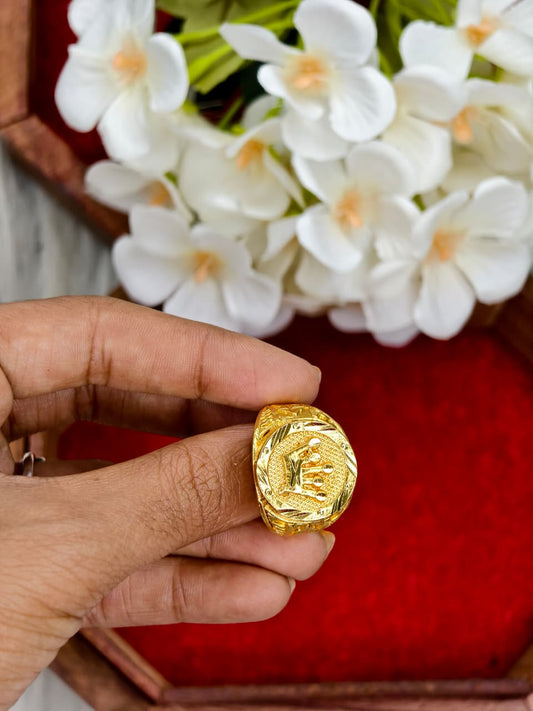 ✨ Men’s 1 Gram Gold Ring – Matte Finish ✨