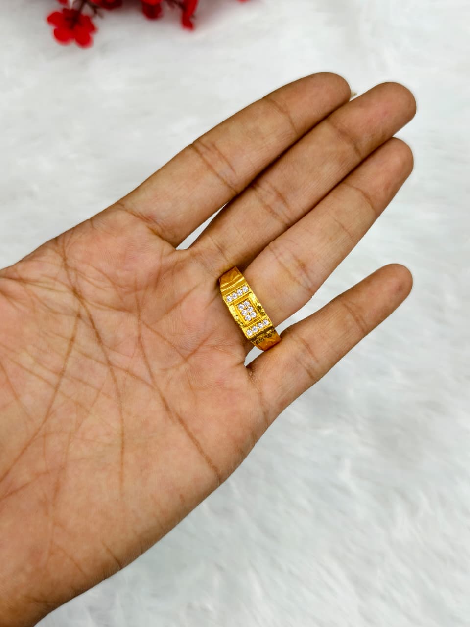 ✨ Men’s 1 Gram Gold Ring – Matte Finish ✨