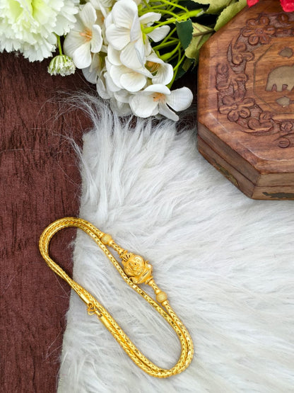 Foming Mugappu chain (1Gram Gold plated) Stone Model