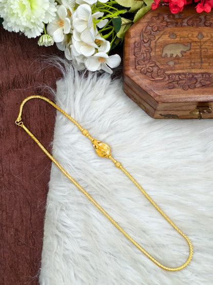 Foming Mugappu chain (1Gram Gold plated) Stone Model