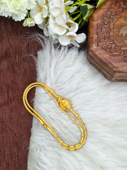 Foming Mugappu chain (1Gram Gold plated) Stone Model
