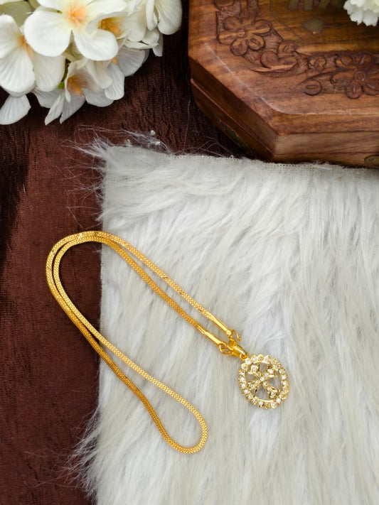 ✨Foming  Dollar Matte Finish Chain – Gold Plated Jewellery for Women✨