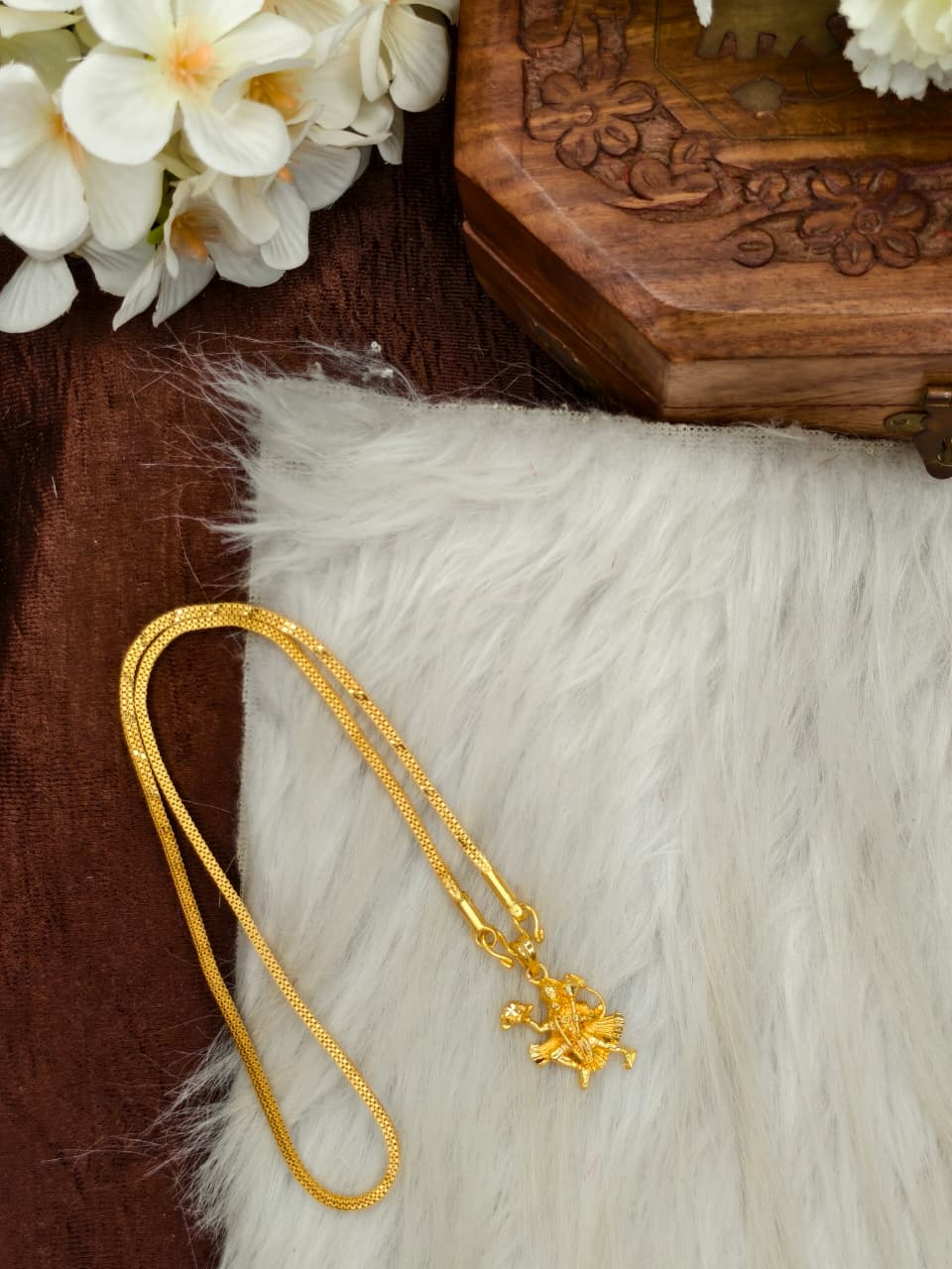 ✨Foming  Dollar Matte Finish Chain – Gold Plated Jewellery for Women✨