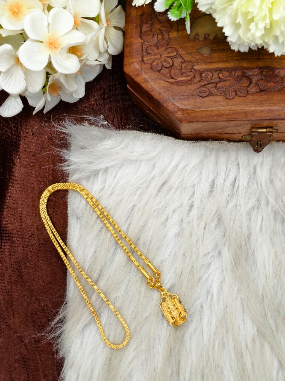 ✨Foming  Dollar Matte Finish Chain – Gold Plated Jewellery for Women✨