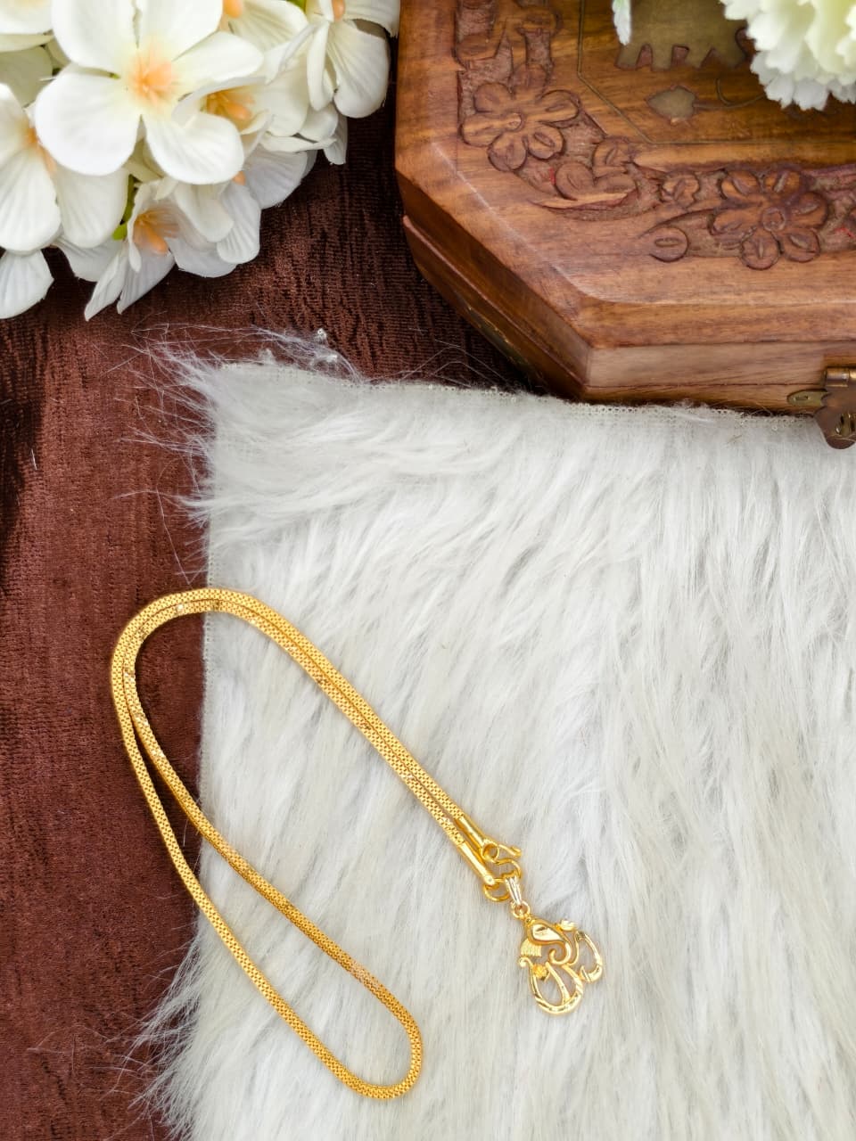 ✨Foming  Dollar Matte Finish Chain – Gold Plated Jewellery for Women✨