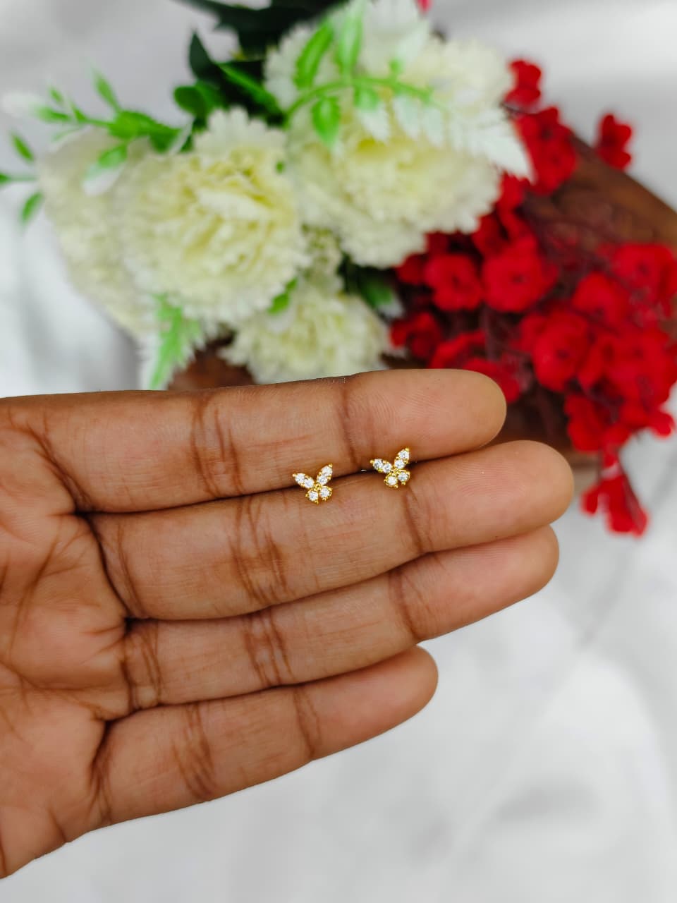 1 Gram Gold Plated Baby Stud Earrings | Cute & Elegant Kids Earrings