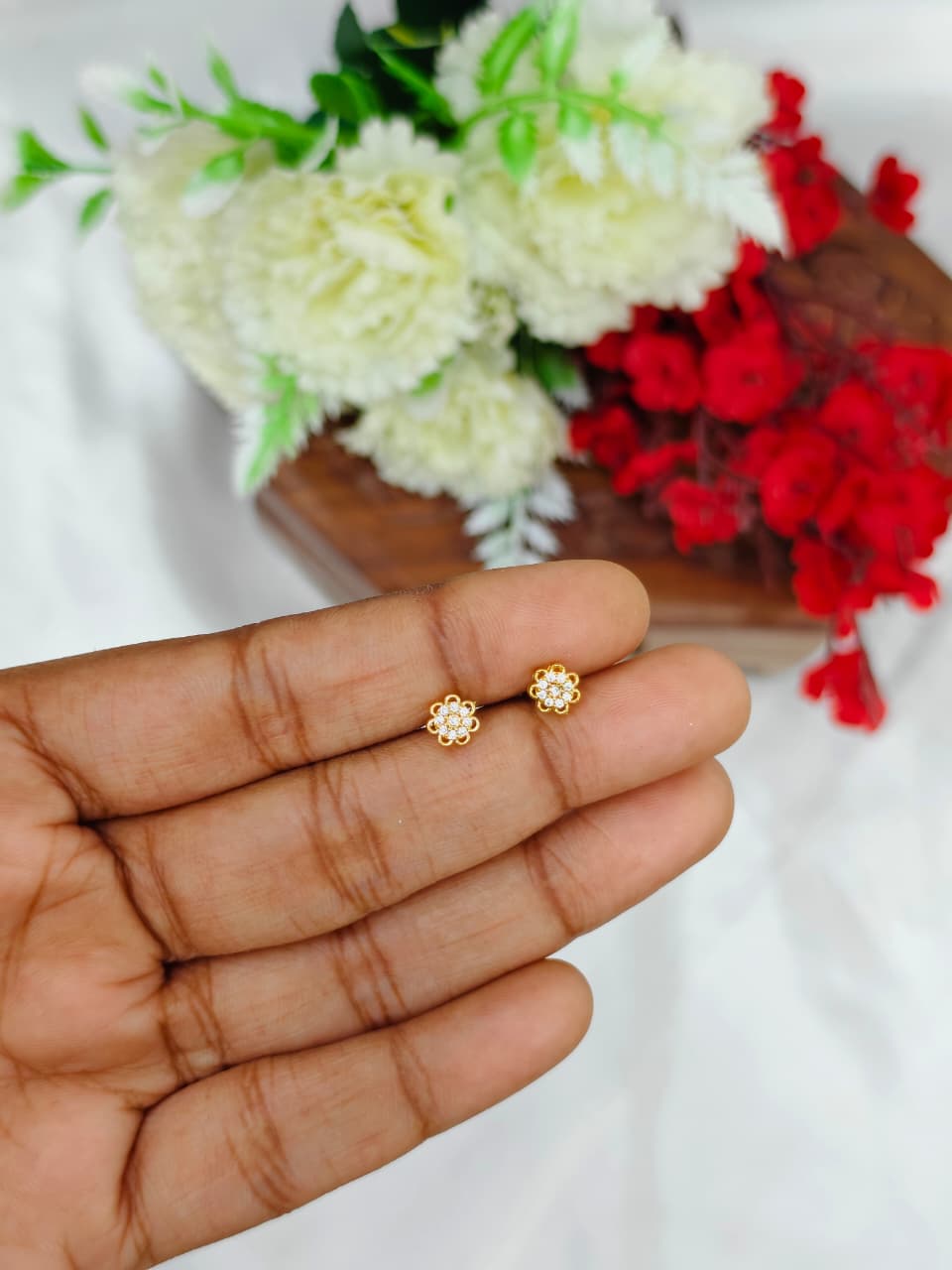 1 Gram Gold Plated Baby Stud Earrings | Cute & Elegant Kids Earrings