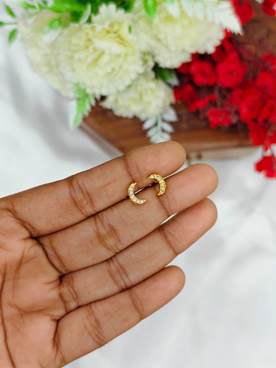 1 Gram Gold Plated Baby Stud Earrings | Cute & Elegant Kids Earrings