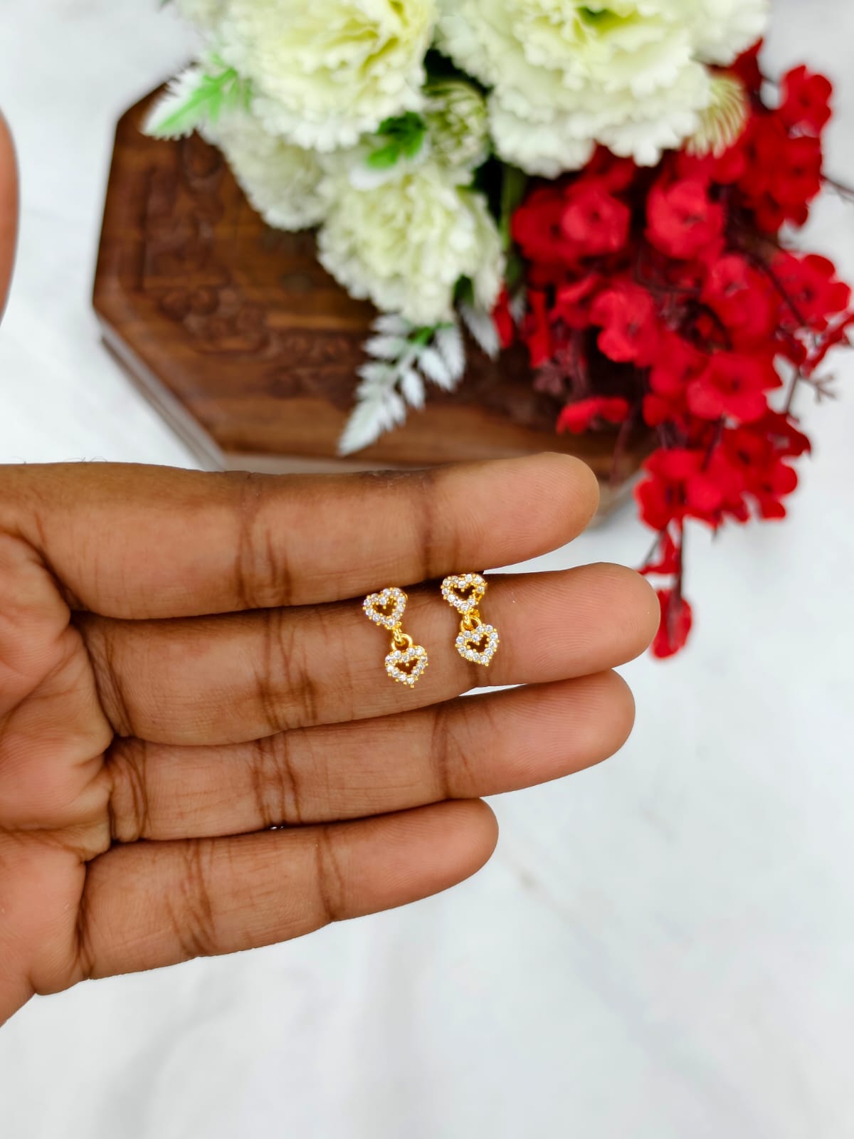1 Gram Gold Plated Women’s Side Earrings | Stylish Daily Wear Earrings