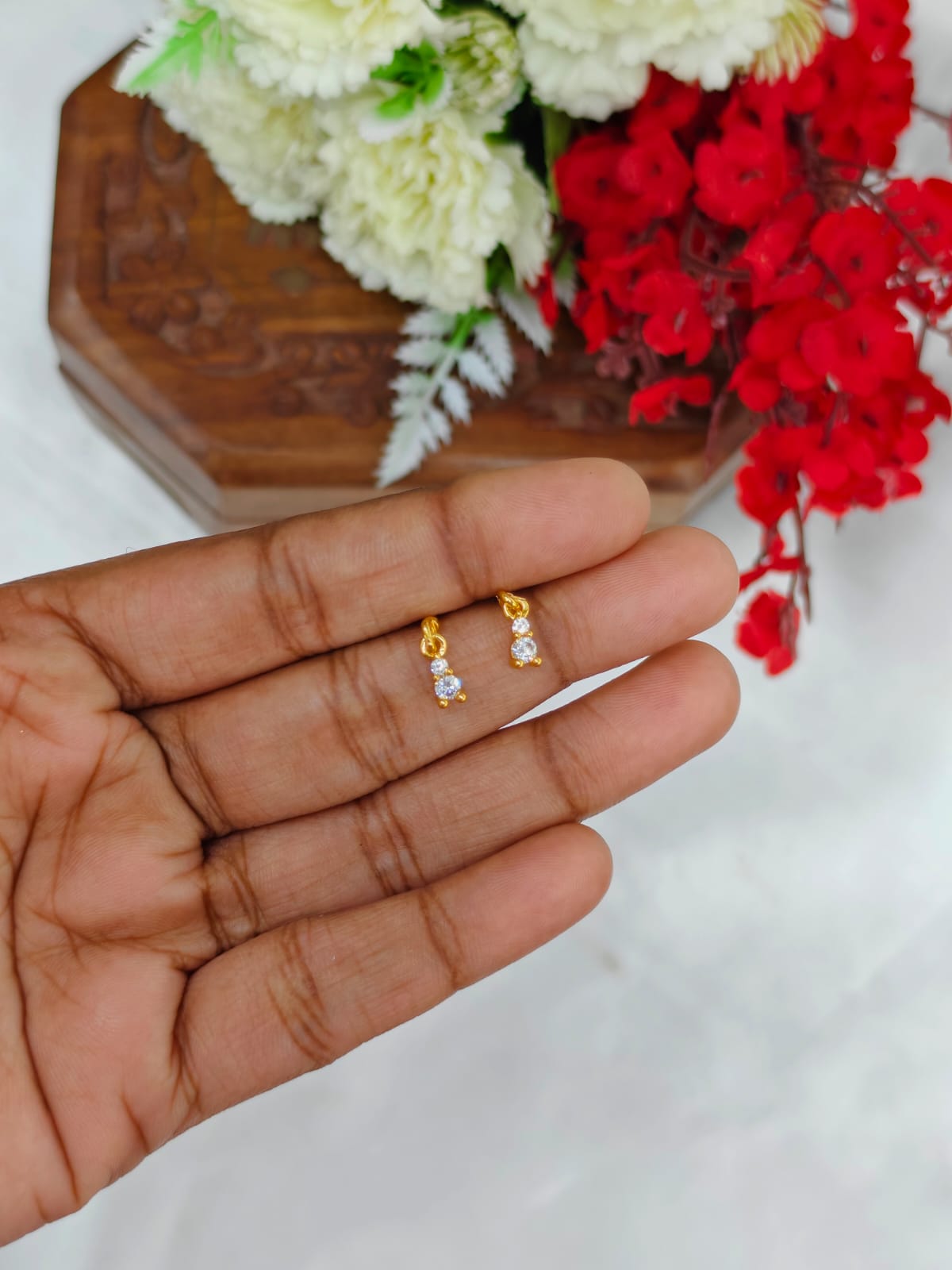 1 Gram Gold Plated Women’s Side Earrings | Stylish Daily Wear Earrings