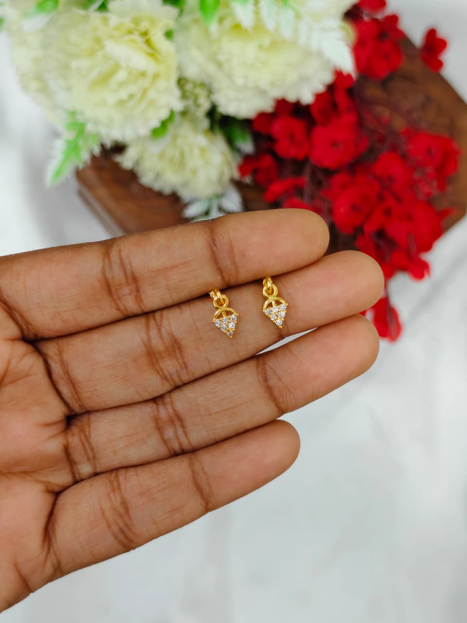 1 Gram Gold Plated Baby Stud Earrings | Cute & Elegant Kids Earrings