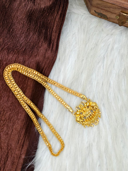 ✨ Stone Dollar Matte Finish Chain – Gold Plated Jewellery for Women✨