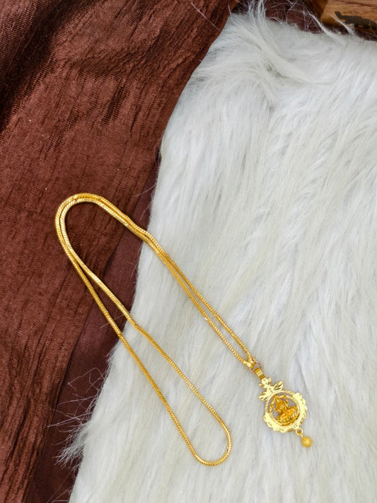 ✨Plain Dollar Matte Finish Chain – Gold Plated Jewellery for Women✨