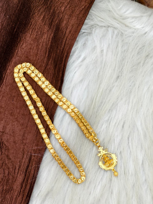 ✨Plain Dollar Matte Finish Chain – Gold Plated Jewellery for Women✨
