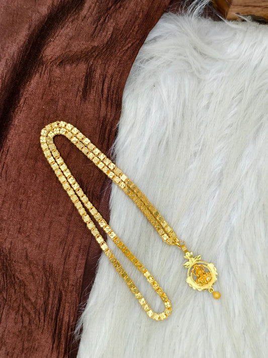 ✨Plain Dollar Matte Finish Chain – Gold Plated Jewellery for Women✨