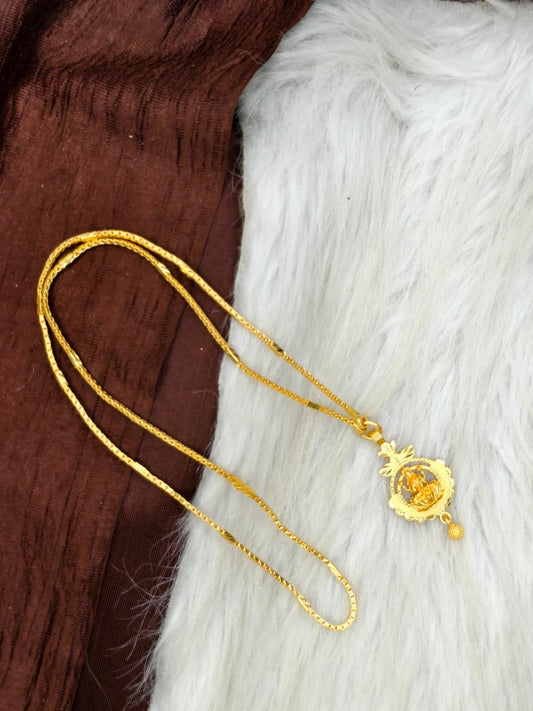 ✨Plain Dollar Matte Finish Chain – Gold Plated Jewellery for Women✨