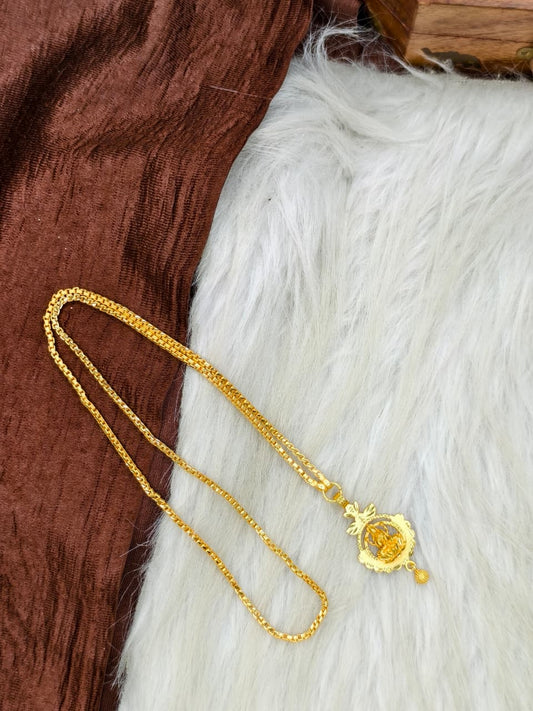 ✨Plain Dollar Matte Finish Chain – Gold Plated Jewellery for Women✨