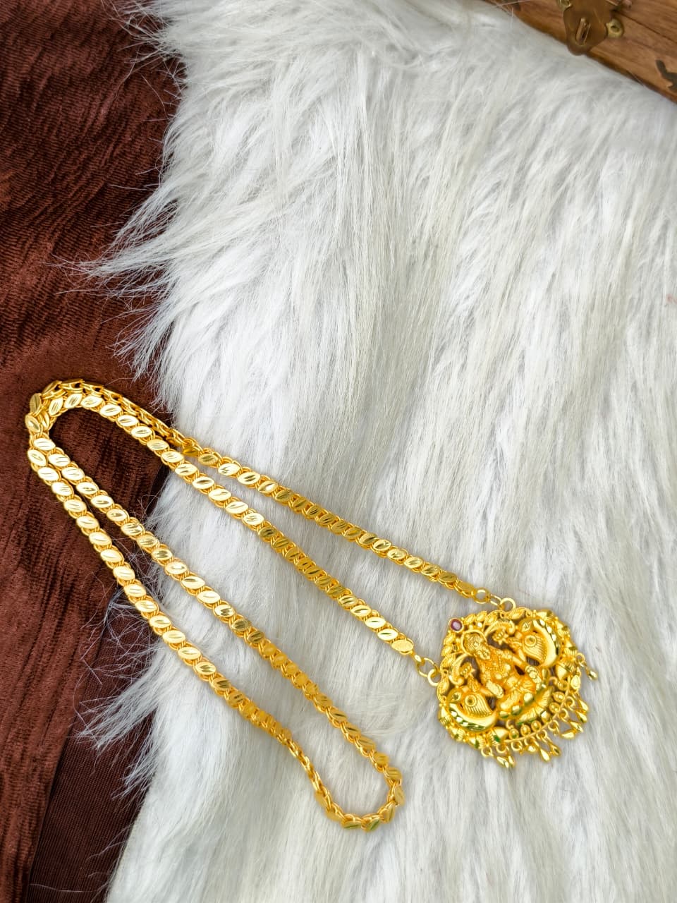 ✨ Plain Dollar Matte Finish Chain – Gold Plated Jewellery for Women✨