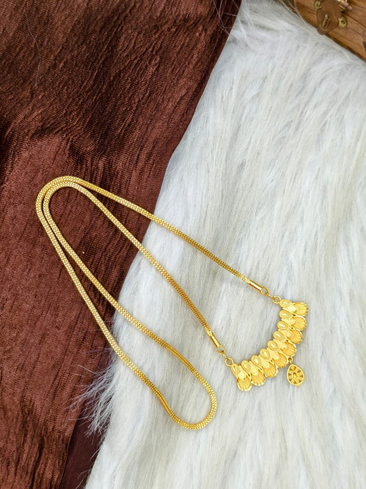 Pendant Dollar Chain Matte Finish Chain – Gold Plated Jewellery for Women✨